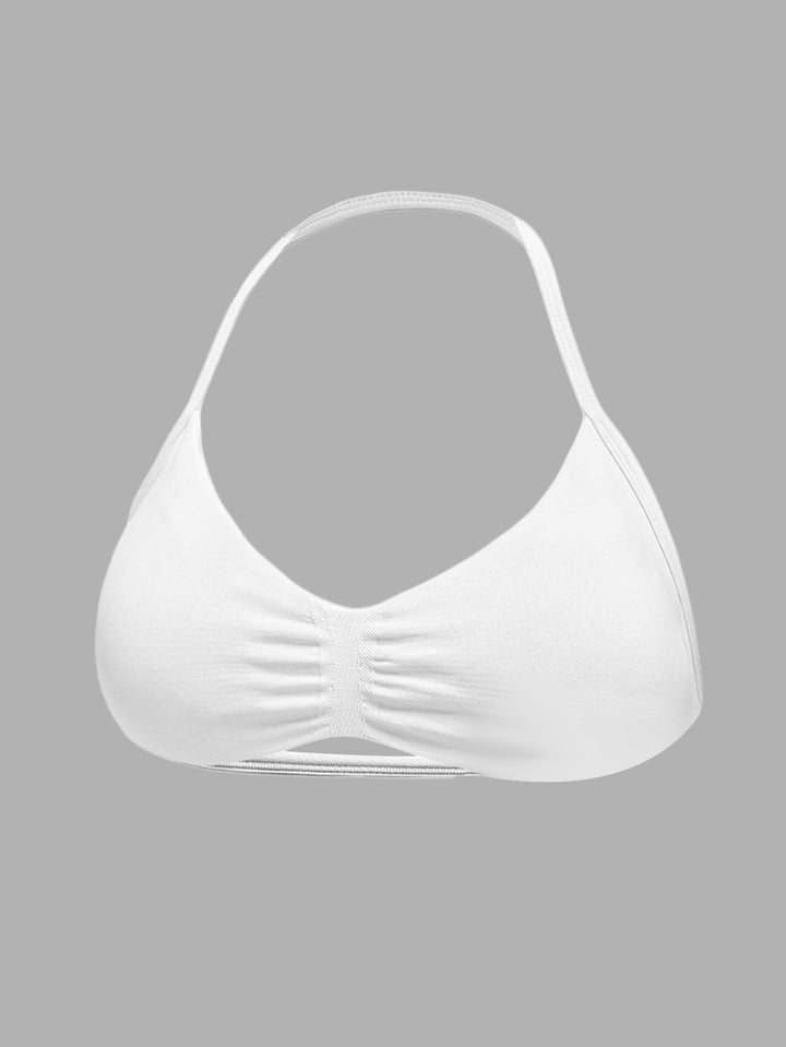 Damen Sport-Bikini-Oberteil mit hoch geschnittenen Shorts und nahtlosem Design Drune
