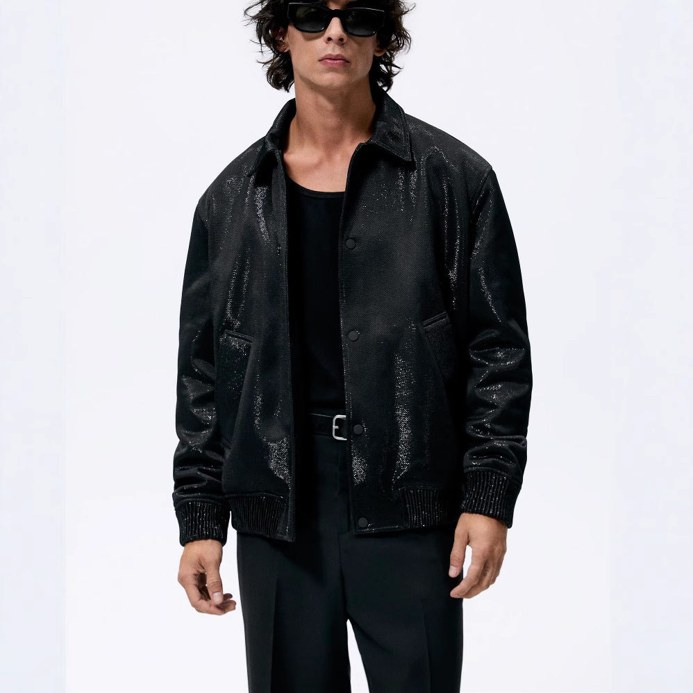 Herren Leichte Fieldjacke aus technischem Material mit aufgesetzten Pattentaschen und Stehkragen Drune