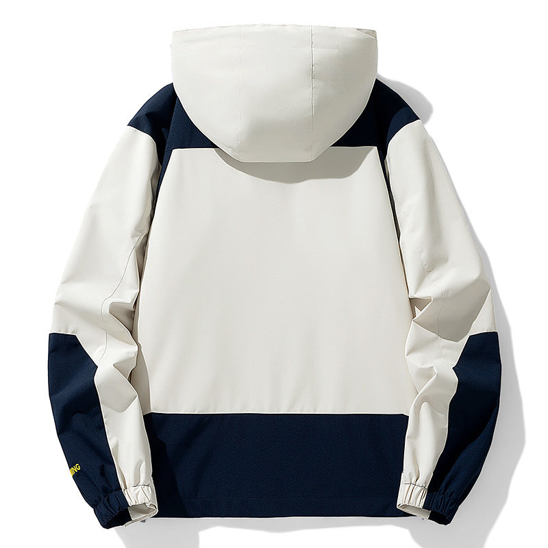 Herren Technische Outdoorjacke mit verstellbarem Kapuzenkragen Drune
