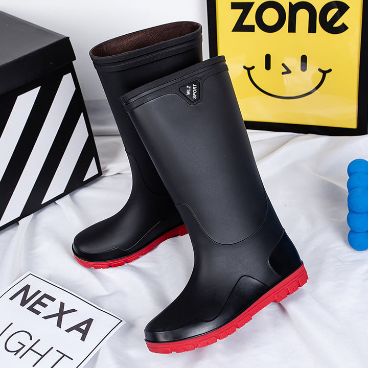 Herren Mittelhohe Wasserdichte Gummistiefel mit kontrastierender Profilsohle Drune
