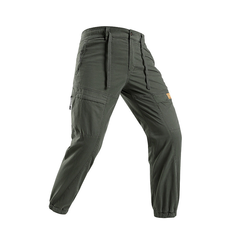 Herren Abenteuer‑Cargojogger aus Ripstop‑Baumwollmix mit Elastischem Bund, Knieeinsätzen und Multifachtaschen Drune