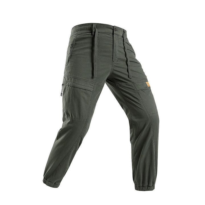 Herren Abenteuer‑Cargojogger aus Ripstop‑Baumwollmix mit Elastischem Bund, Knieeinsätzen und Multifachtaschen Drune