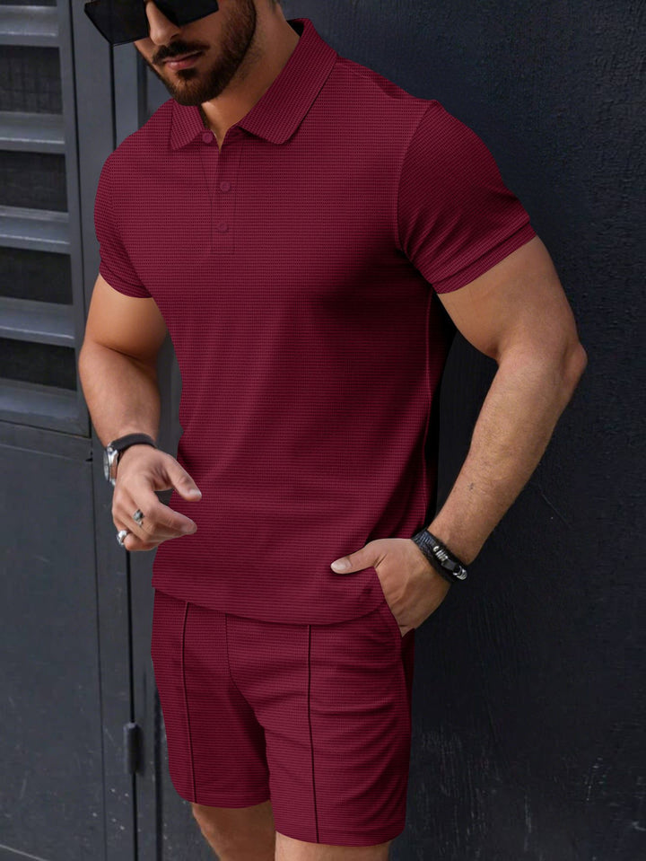 Herren Poloshirt und Shorts Set Drune
