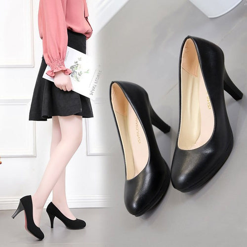 Damen elegante Pumps mit komfortablem Blockabsatz Drune 1782226294