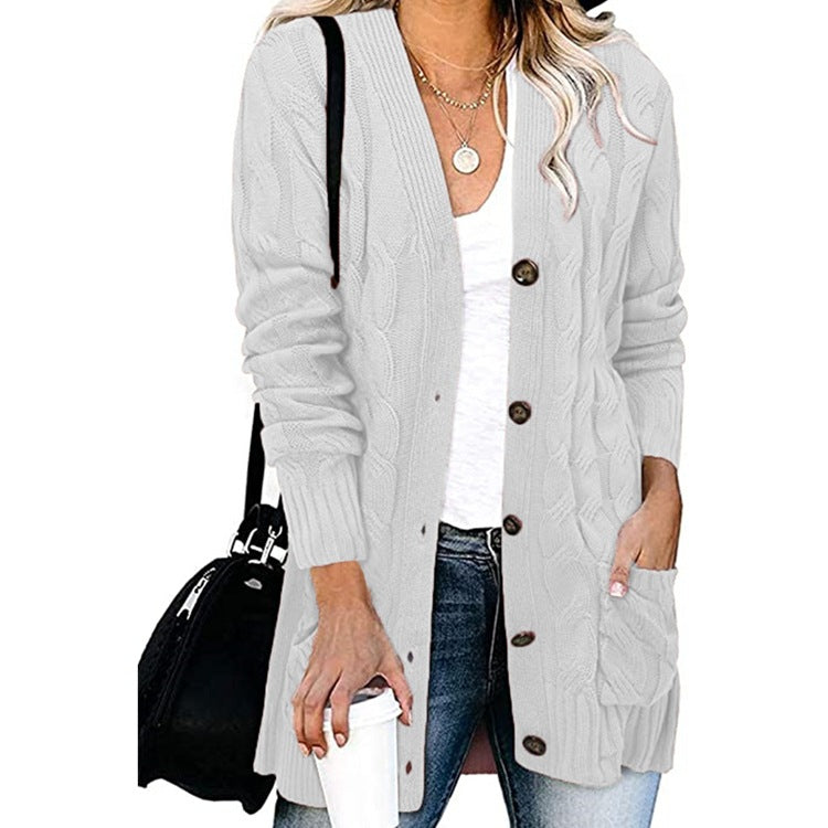 Damen Strickjacke mit Zopfdesign und praktischen Taschen Drune
