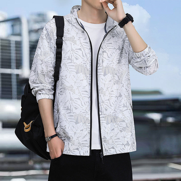 Herren Leichte Outdoorjacke mit floralem Design Drune
