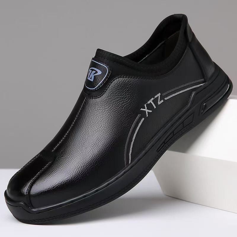 Herren Bequeme Slip-On Ledersneaker Drune