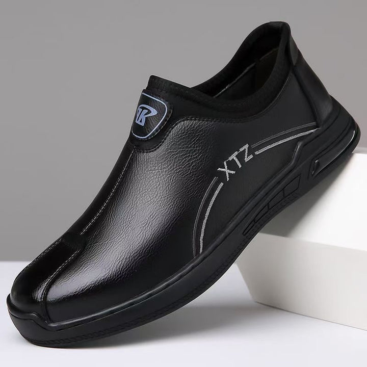 Herren Bequeme Slip-On Ledersneaker Drune