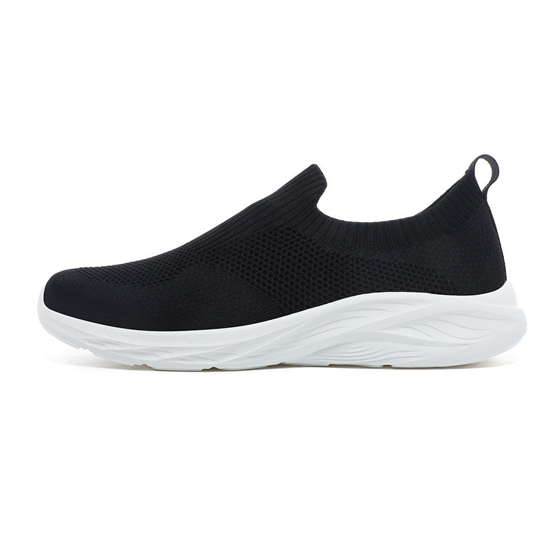 Unisex nan elastischer Strick-Schlupfschuh mit ergonomischer Dämpfungssohle und Fersenlasche Drune