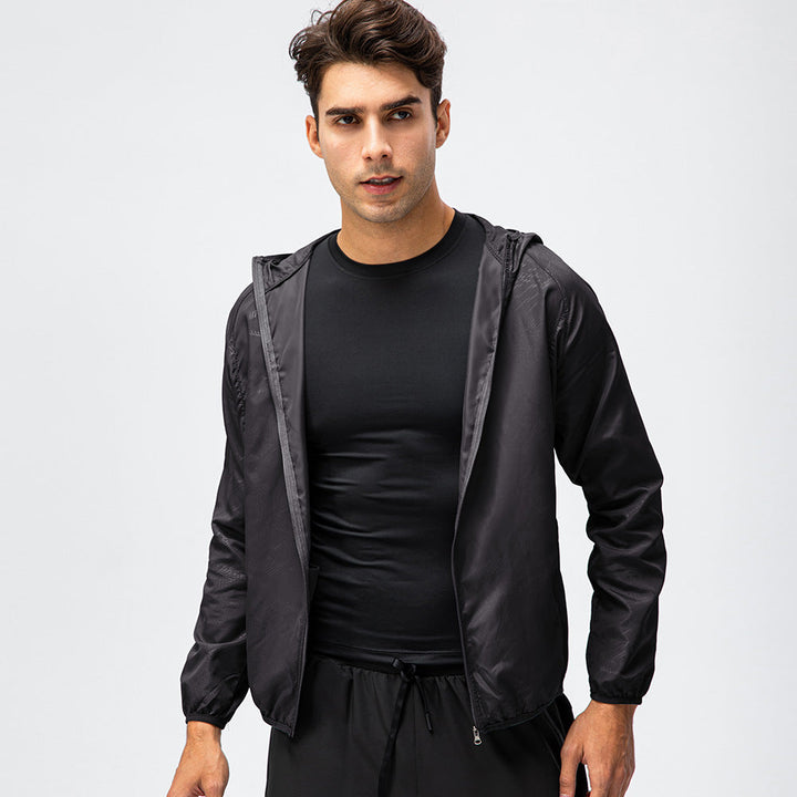 Herren leichte Laufjacke mit atmungsaktiven Eigenschaften und reflektierendem Design Drune