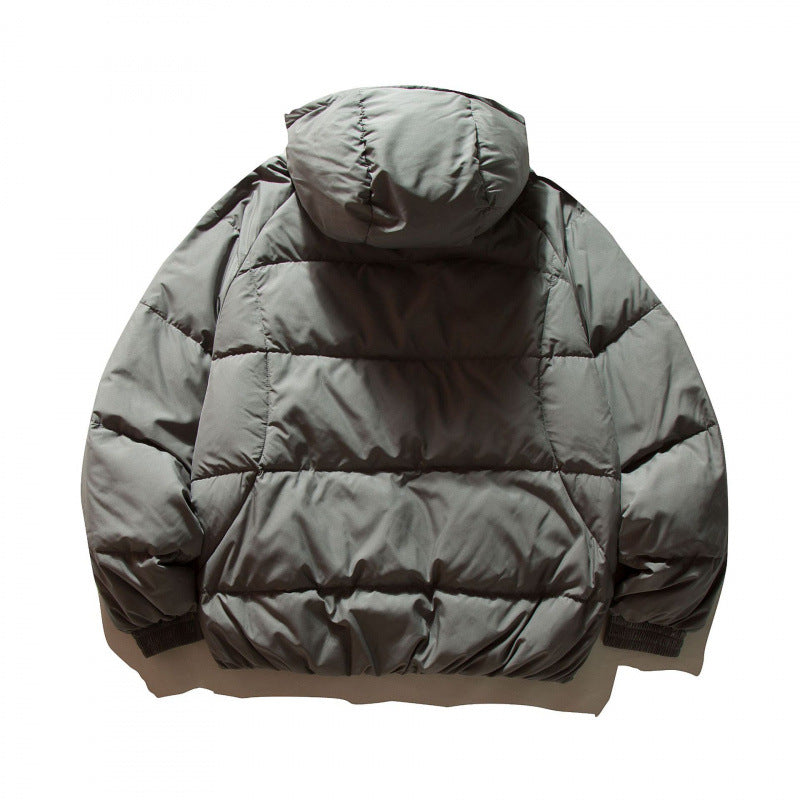 Unisex Oversize Thermo‑Pufferjacke im Boxy‑Cut mit Kapuze und Raglanärmeln Drune