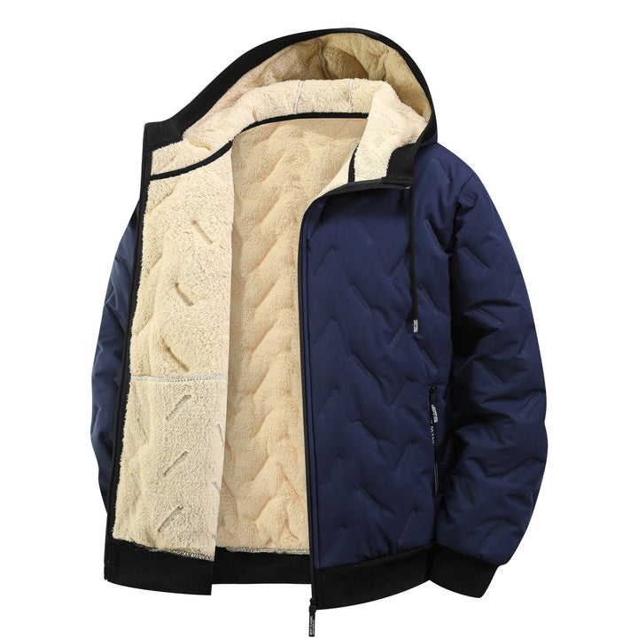Herren Steppjacke mit Kapuze und extraweichem Teddy-Innenfutter Drune