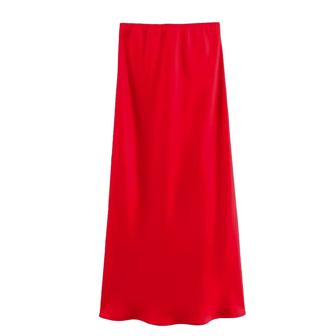 Damen langer Satinrock Drune