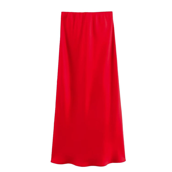 Damen langer Satinrock Drune