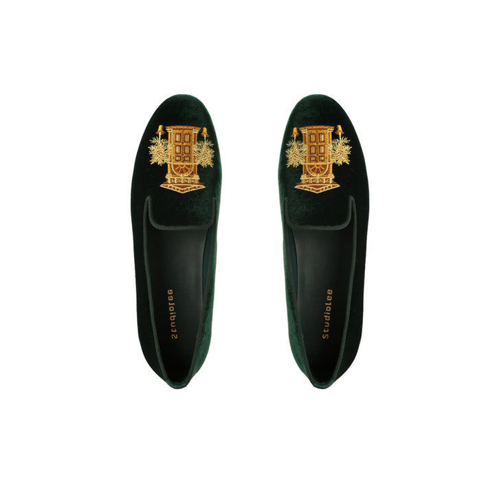 Damen bestickte Samt Slipper Drune