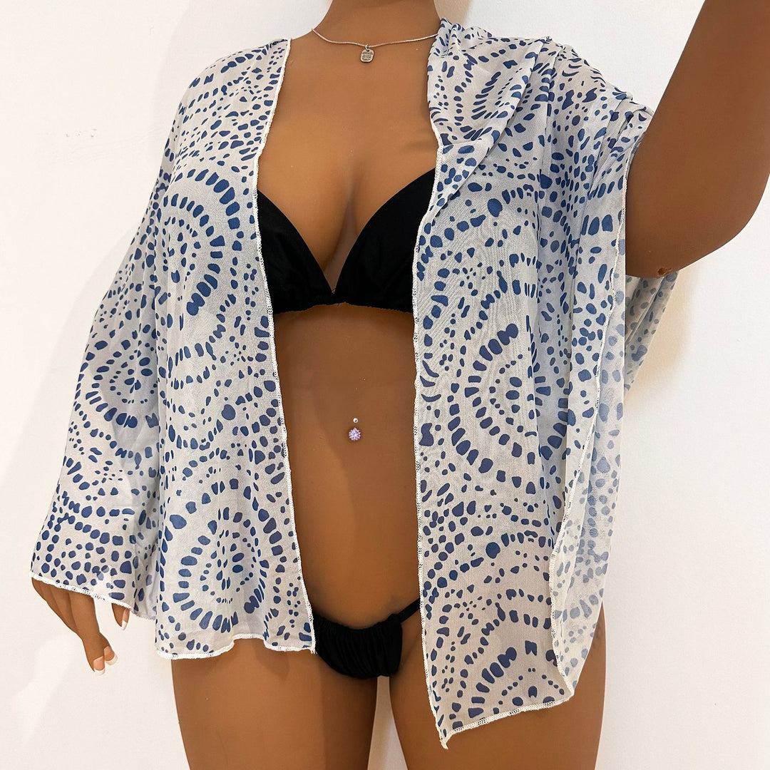 Damen modischer Strandsarong mit verspielt grafischem Muster Drune