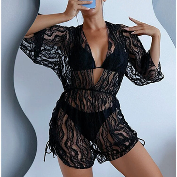 Damen Strand-Overall mit floralem Muster Drune