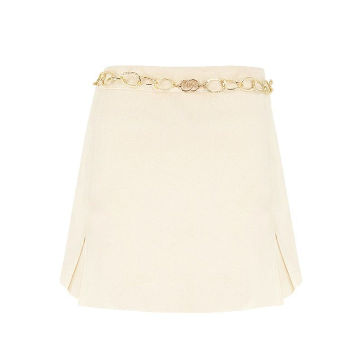 Damen eleganter Miniröcke mit goldener Kette Drune