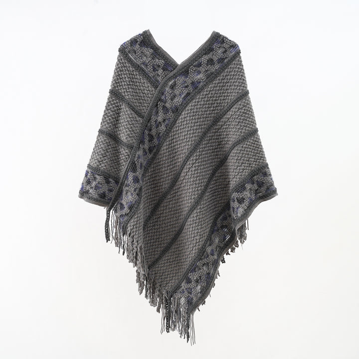 Damen Oversize-Strickumhang mit strukturierter Waffelstrick-Optik und Zopfbordüre Drune