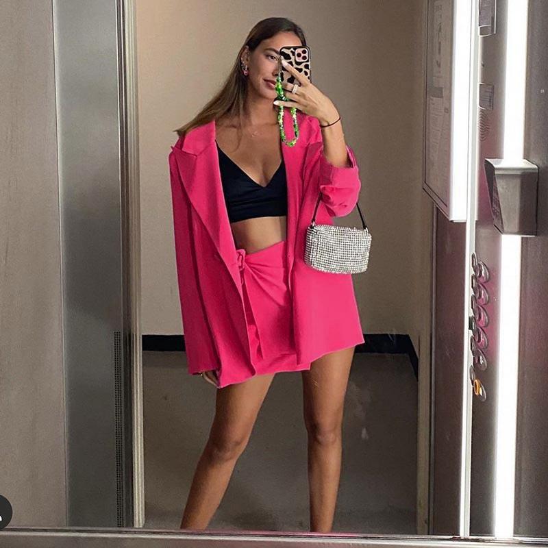 [Damen] Leichter Oversize-Strandblazer als lässiges Cover-Up mit fallendem Revers Drune