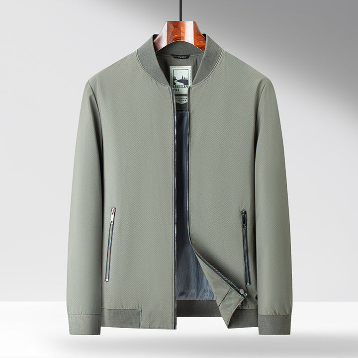 Herren elegante Übergangsjacke mit modernem Stehkragen und praktischen Reißverschlusstaschen Drune