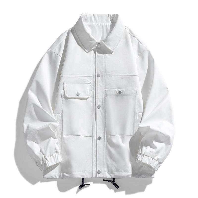 Herren Kunstvelours‑Bomberjacke im Oversize‑Boxy‑Cut mit Zwei‑Wege‑Reißverschluss & elastischem Saum Drune