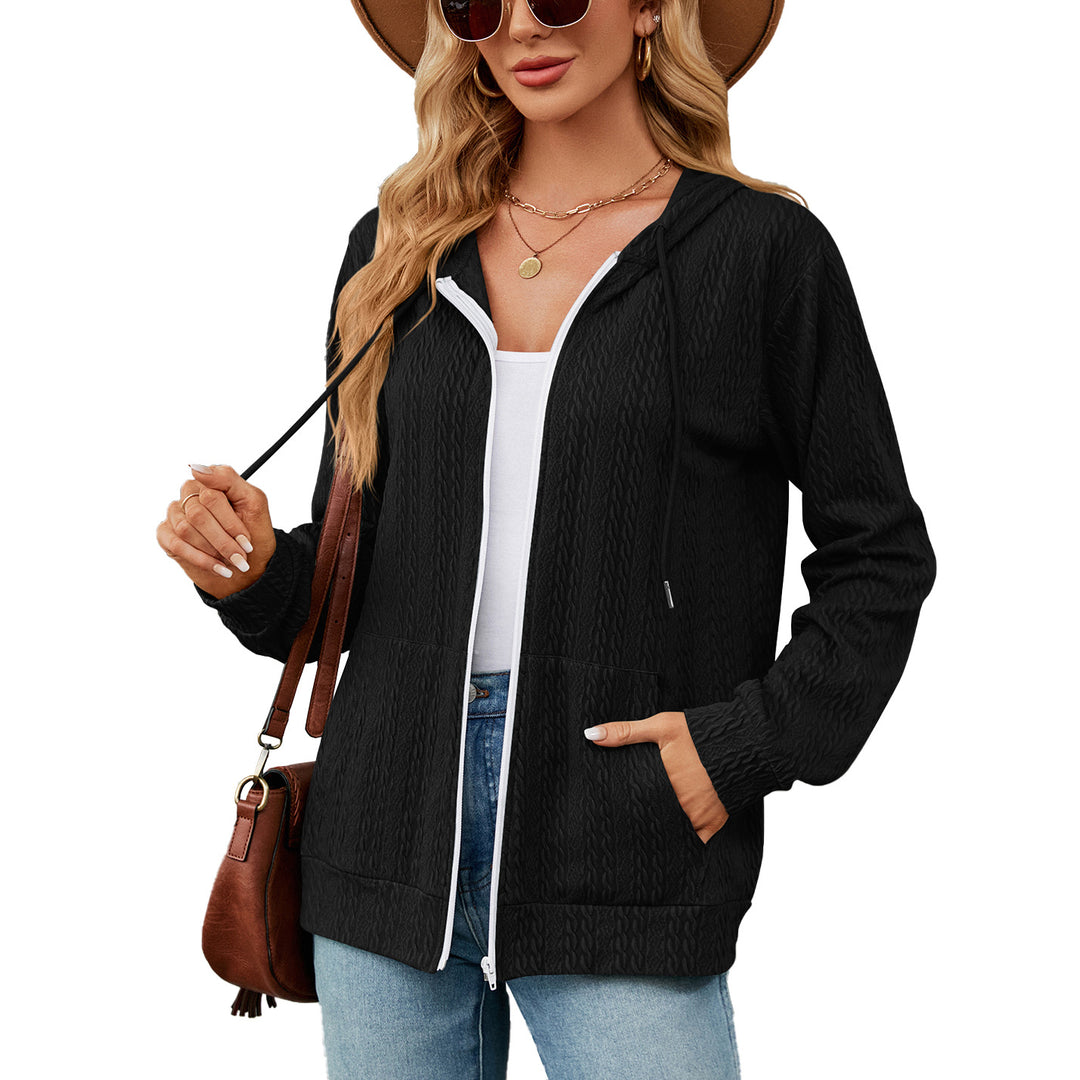 Damen Strickjacke mit hohem Kragen und vielseitigem Design Drune