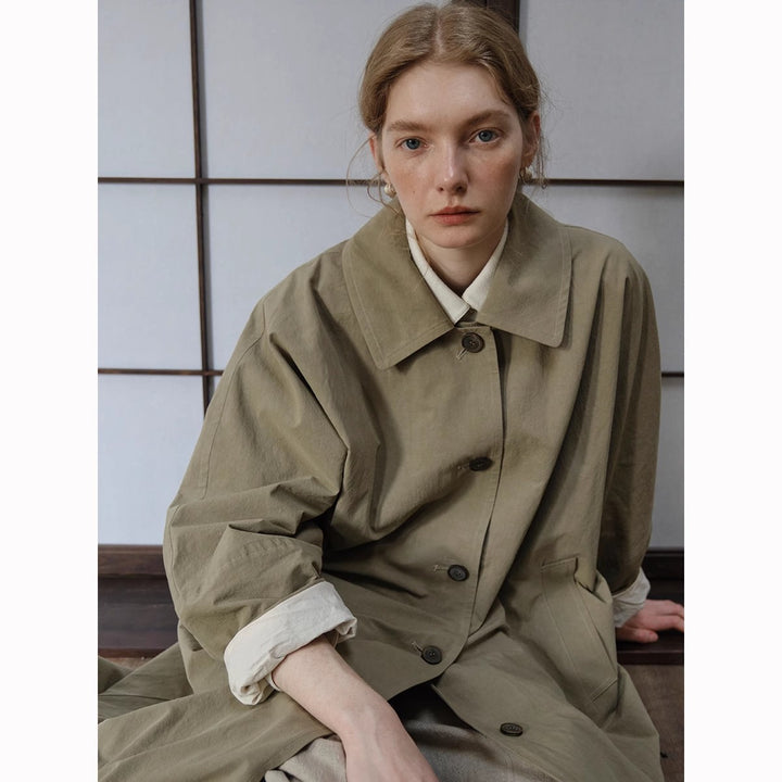 Damen Oversized Trenchcoat Drune
