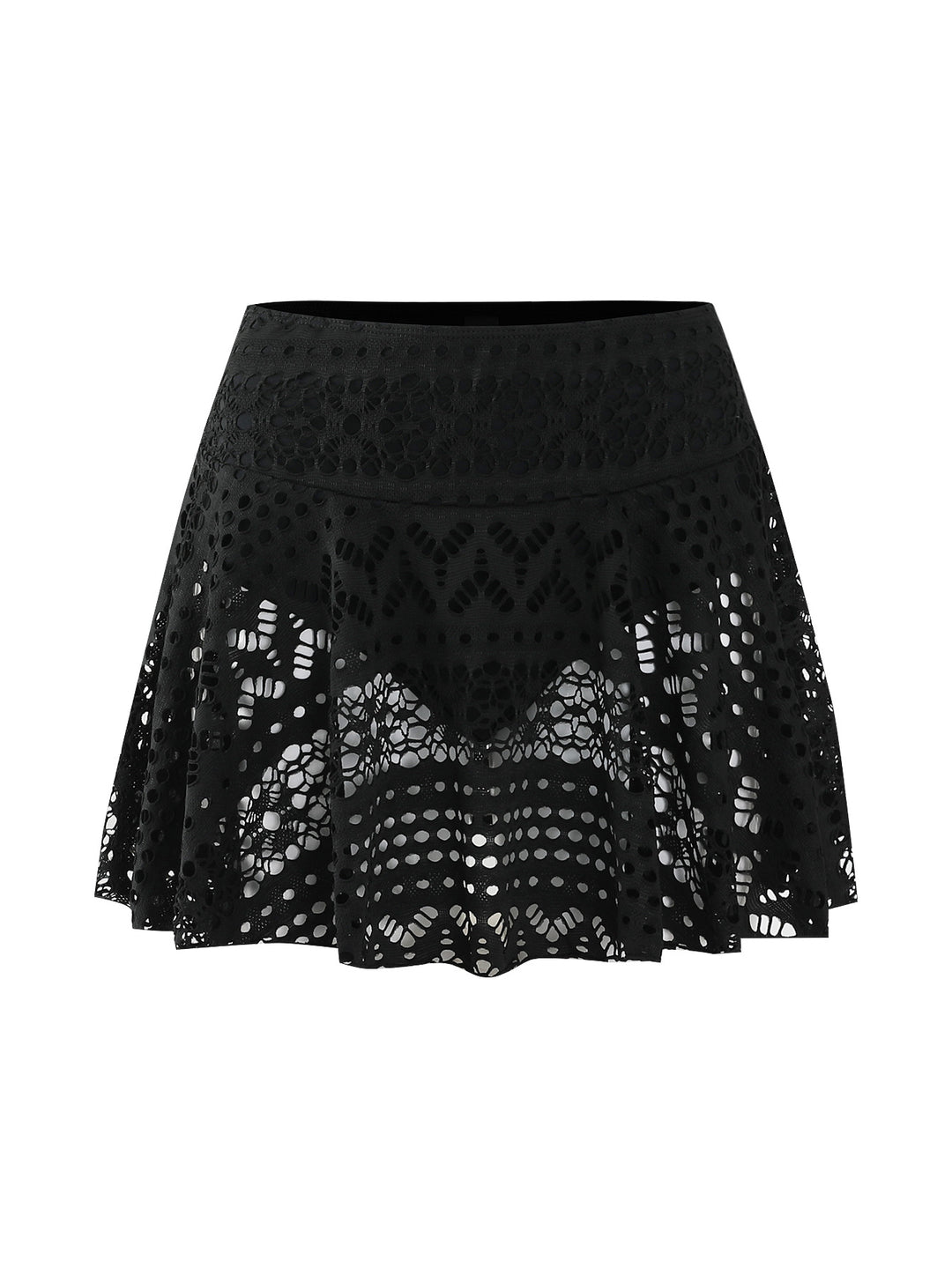 Damen Sportlicher Freizeitrock mit durchbrochenem Design Drune