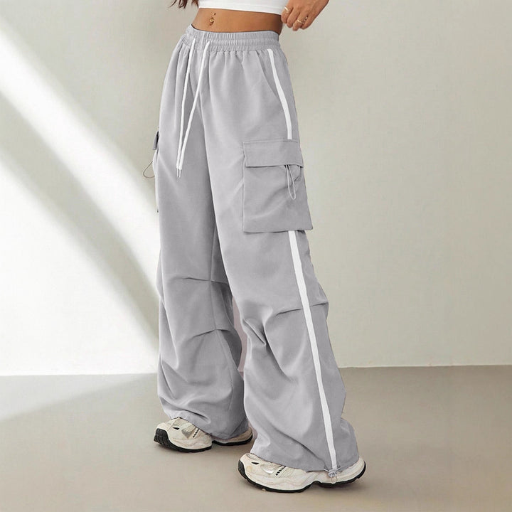 Damen Cargo-Hose mit seitlichen Taschen und elastischem Bund Drune