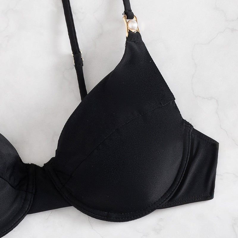 Damen Push-Up Bikini mit modischem Gold-Detail Drune