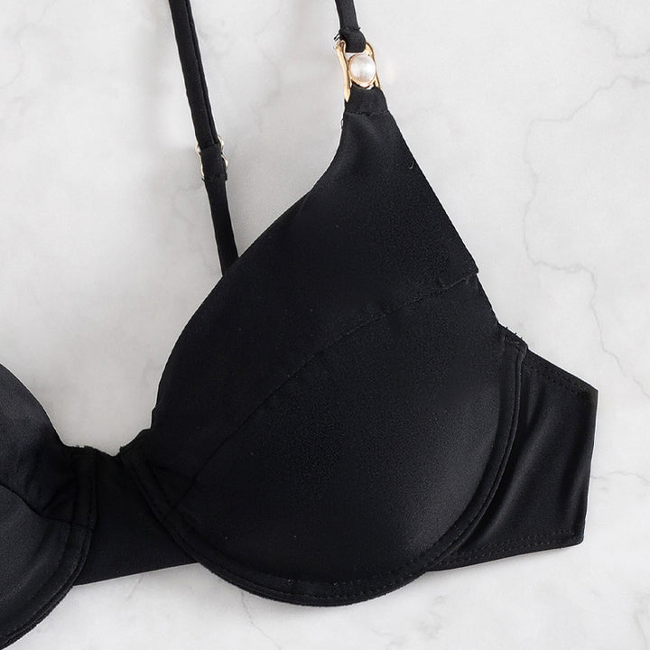 Damen Push-Up Bikini mit modischem Gold-Detail Drune