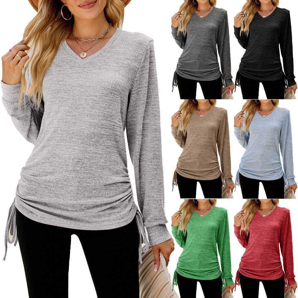 Damen Langarmshirt mit verstellbarem Bund Drune