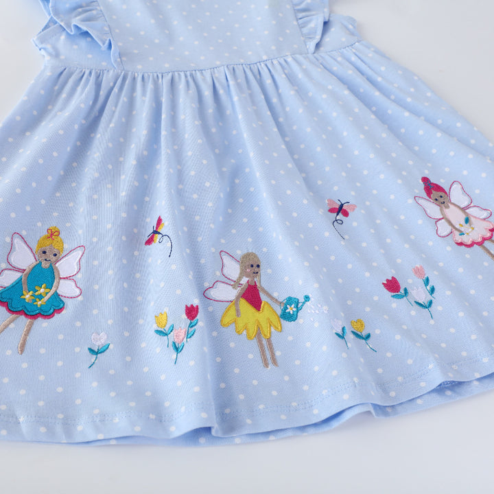 Mädchen Kleid mit niedlichen Feenapplikationen Drune