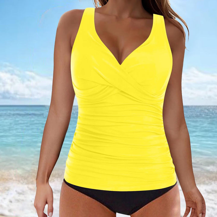 Damen Tankini-Oberteil mit raffiniertem Wickeldesign Drune