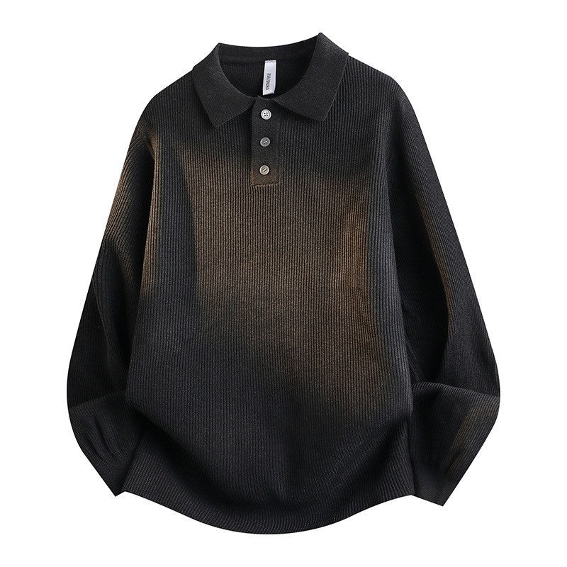 Damen Modisches Strick-Polo mit Stehkragen Drune