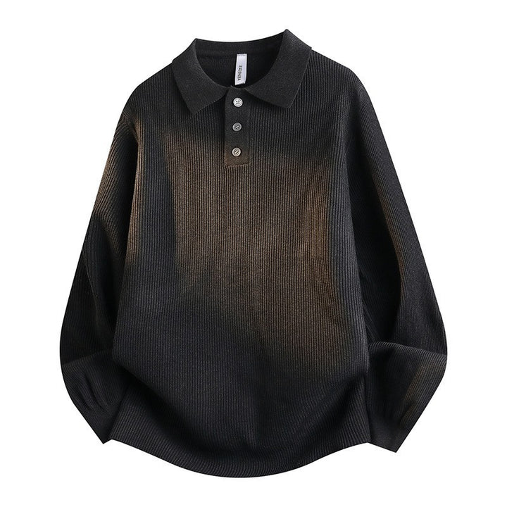 Damen Modisches Strick-Polo mit Stehkragen Drune