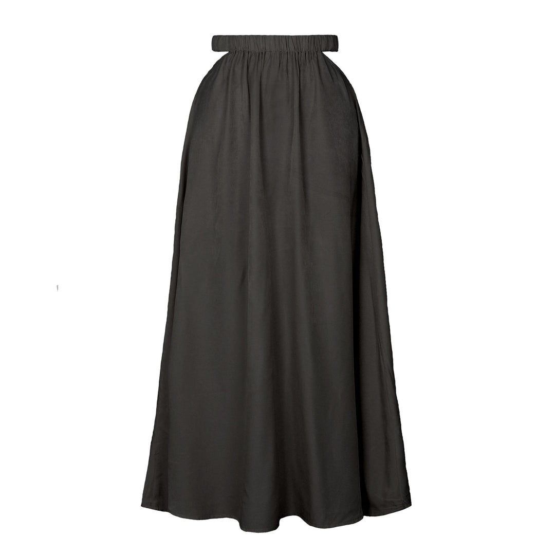 Damen Eleganter Maxirock mit fließendem Schnitt und seitlichem Schlitz Drune