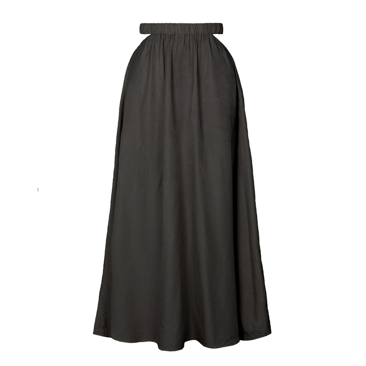 Damen Eleganter Maxirock mit fließendem Schnitt und seitlichem Schlitz Drune