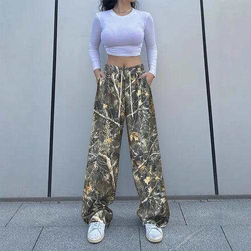 Damen Bequeme Cargohose im angesagten Camouflage-Design Drune