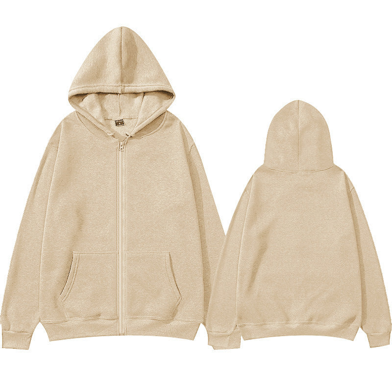 Unisex Zip-Hoodie mit robustem Metallreißverschluss, angerauter Fleece-Innenseite, geteilten Eingrifftaschen und verstärkten Nähten Drune