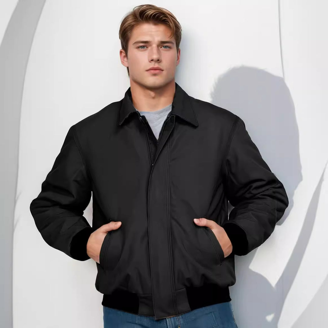 Herren lässige Übergangsjacke mit praktischem Stehkragen Drune