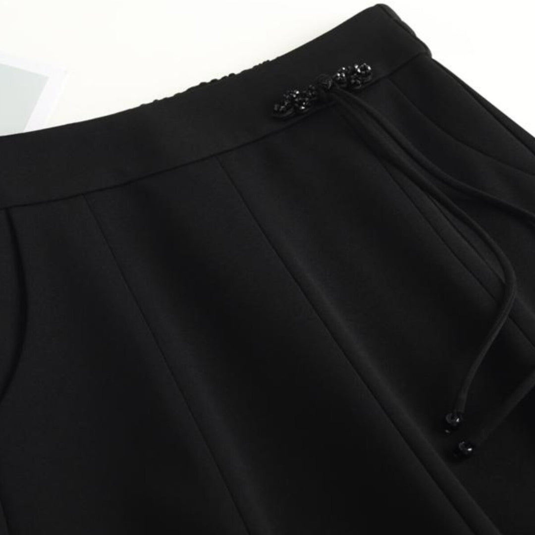 Damen Eleganter Maxirock mit hochfließendem Schnitt Drune