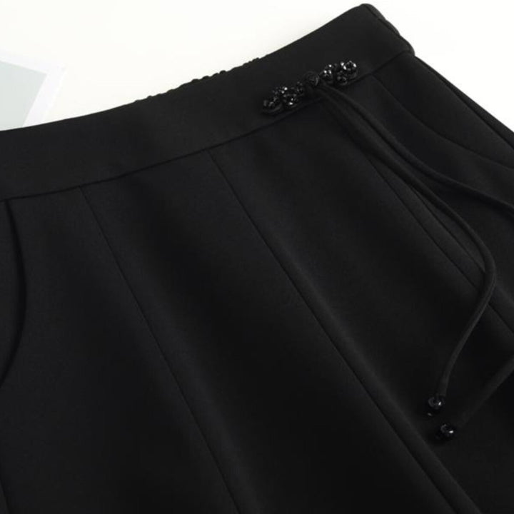 Damen Eleganter Maxirock mit hochfließendem Schnitt Drune