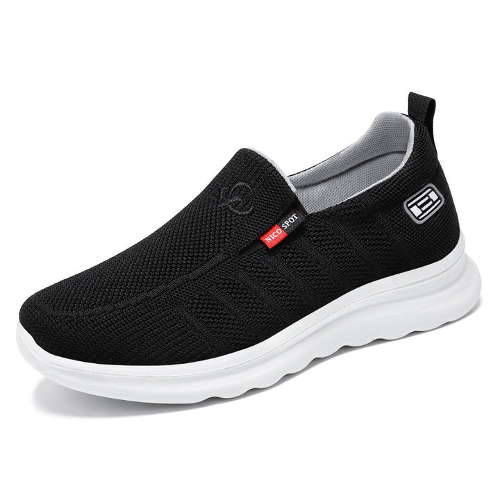 Herren nan atmungsaktiver gestrickter Slip-On Sneaker mit elastischem Einstieg und stoßdämpfender EVA-Zwischensohle Drune
