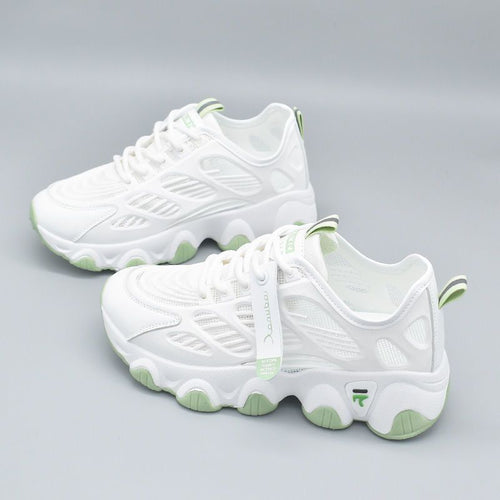 Damen Sportliche Sneakers mit atmungsaktivem Netzmaterial und dämpfender Sohle Drune