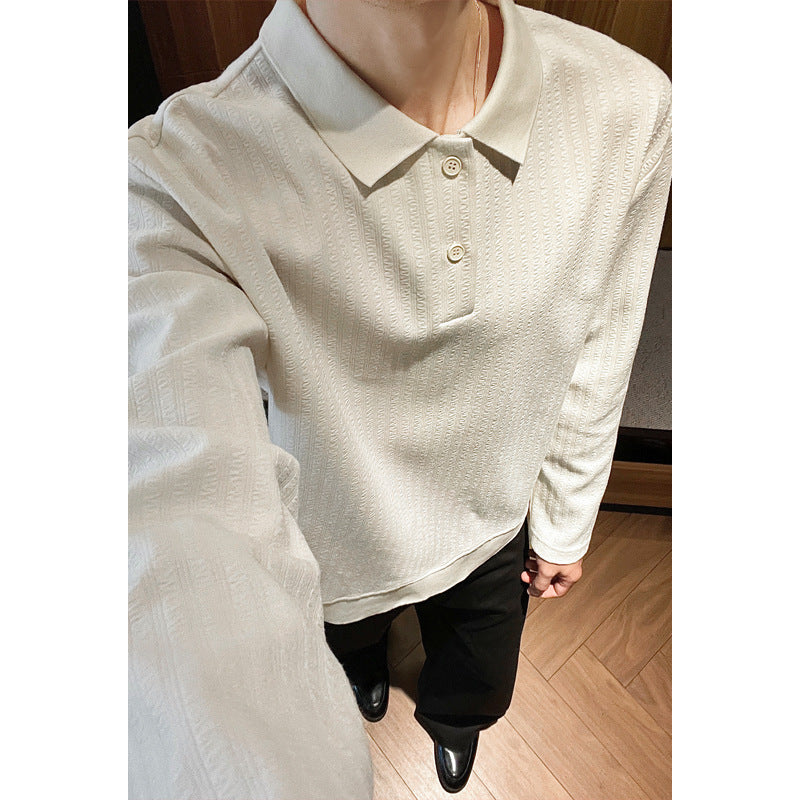 Herren Modischer Langarm-Pullover mit strukturiertem Design Drune