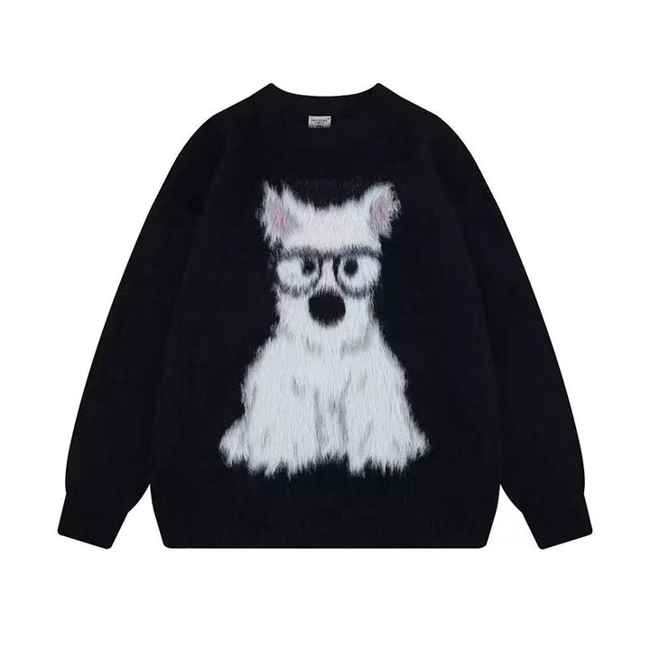 Damen Verspielter Pullover mit tierischem Motiv Drune