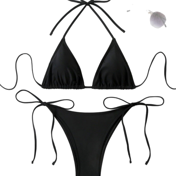 Damen Triangel-Bikini mit verstellbaren Bindebändern Drune
