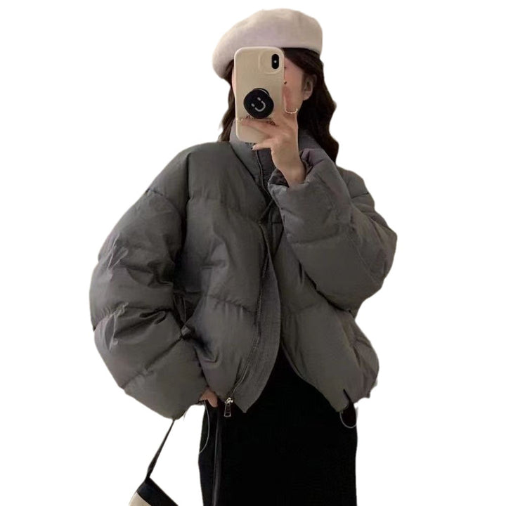 Damen Oversized Pufferjacke mit elastischem Bund und seitlichen Reißverschlusstaschen Drune